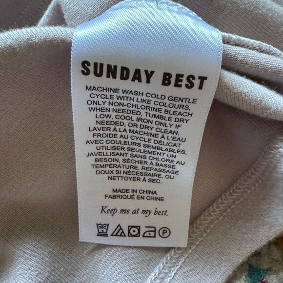 Sunday Best Light Pink Long Sleeve Crewneck Shirt Size Medium - Picture 5 of 6